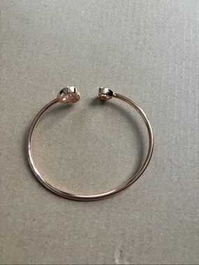 Rose Gold Cuff Bracelet - Minimal Open Bangle